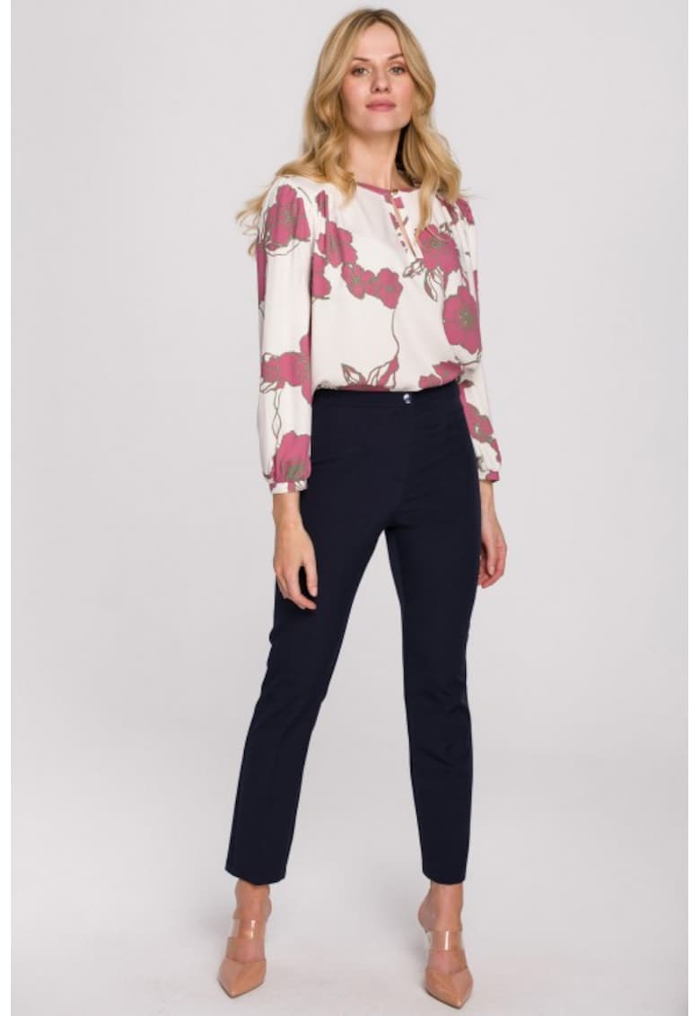 Pantaloni cu despicaturi la spate - Albastru