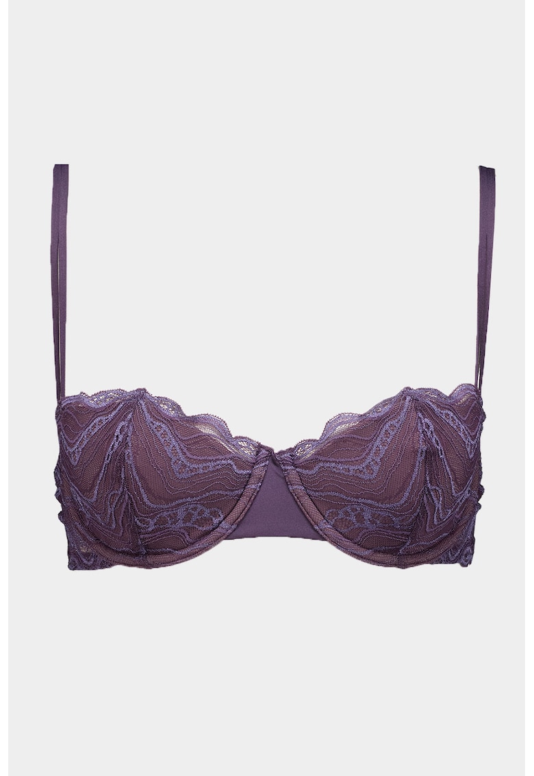 Sutien cu burete si garnituri din dantela