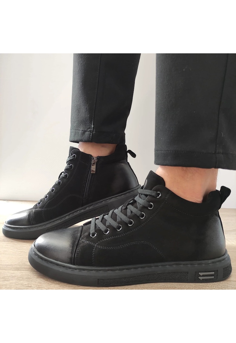 Ghete Casual Barbati H6008 Negre Velur - Negru Velur - Velur