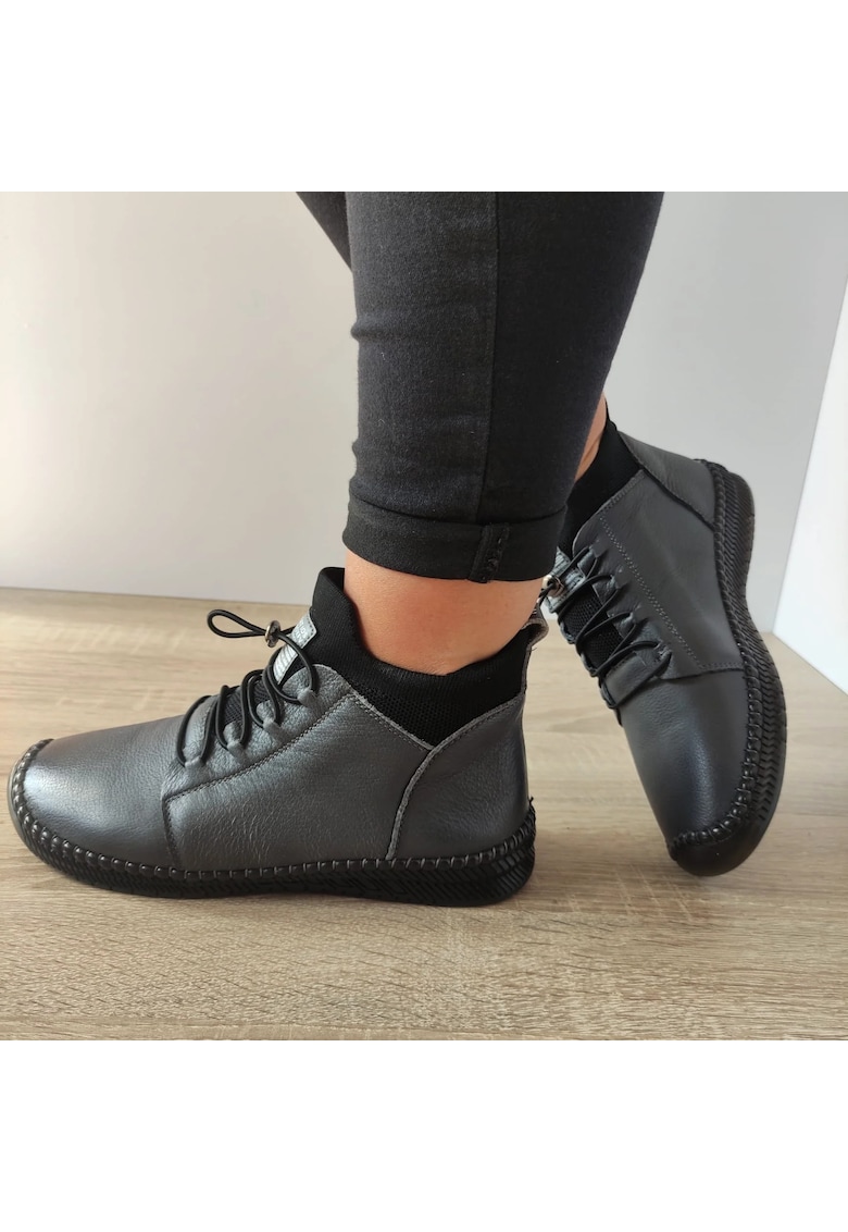 Ghete Casual Dama B061 - - Negru