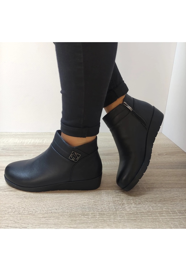 Ghete Casual Dama C628 - Negru - Negru