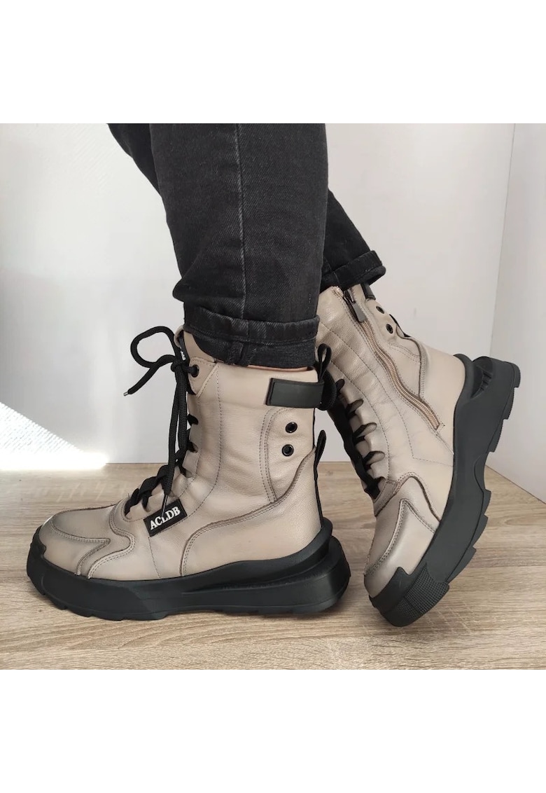 Ghete Casual Dama B76521 Grej - Grej - Grej