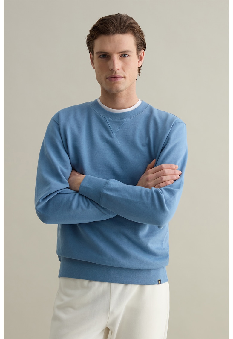 Bluza de trening de bumbac cu decolteu la baza gatului