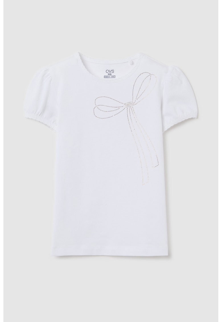 Tricou cu funda din strasuri