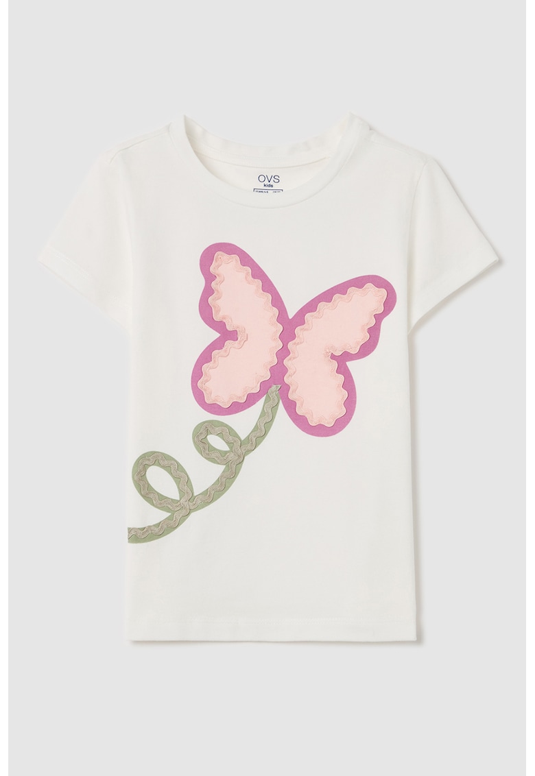 Tricou cu imprimeu cu fluturi