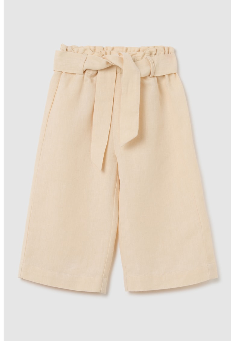Pantaloni culotte cu cordon in talie