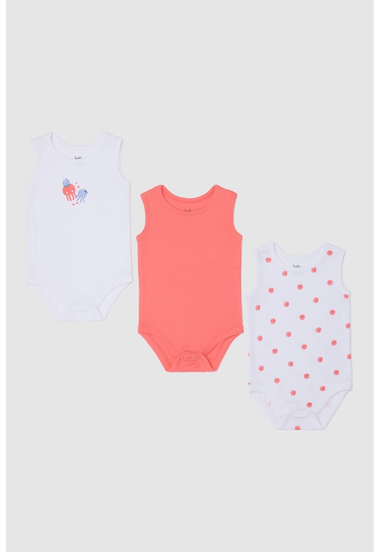 Set de body-uri cu capse - 3 piese