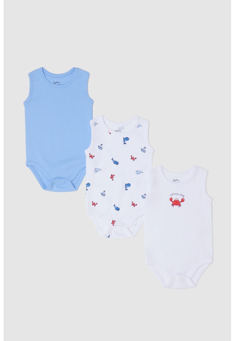 Set de body-uri de bumbac - 3 piese