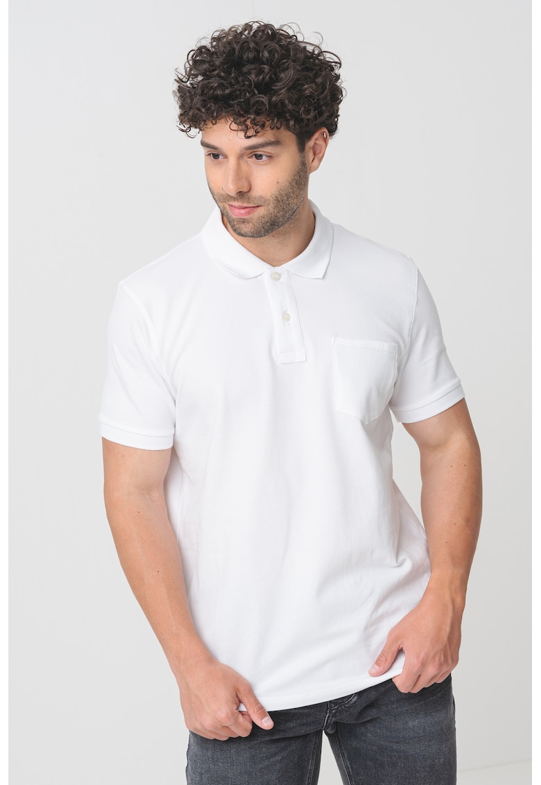 Tricou polo cu buzunar pe piept