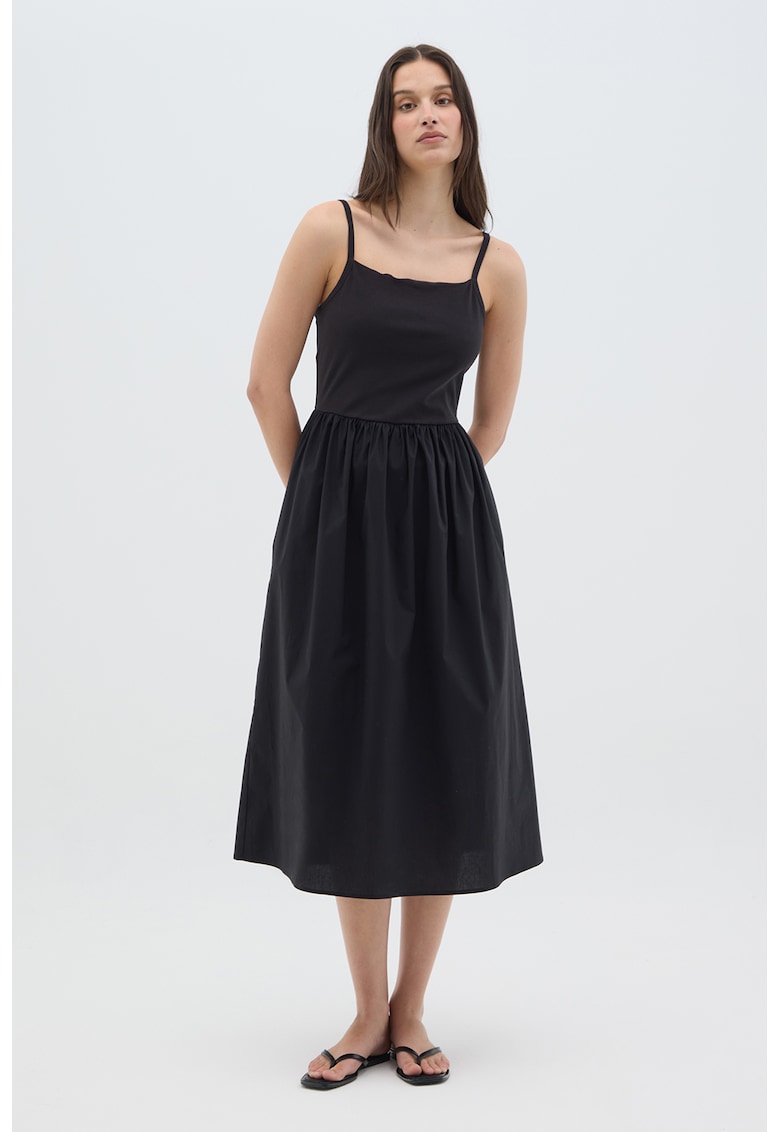 Rochie midi cu decolteu patrat