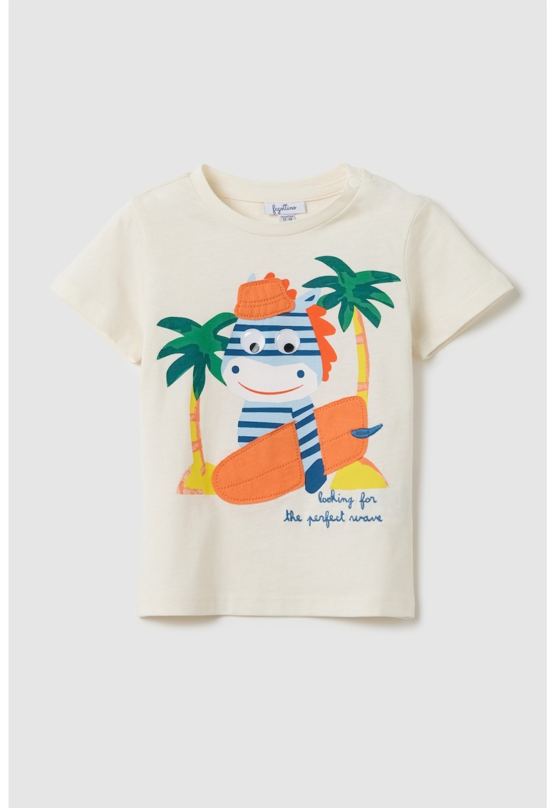 Tricou cu imprimeu contrastant