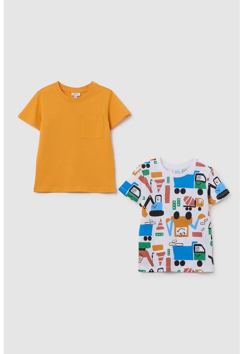 Set de tricouri cu decolteu rotund - 2 Piese