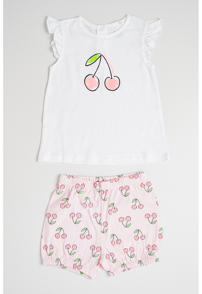 Pijama scurta din bumbac cu imprimeu