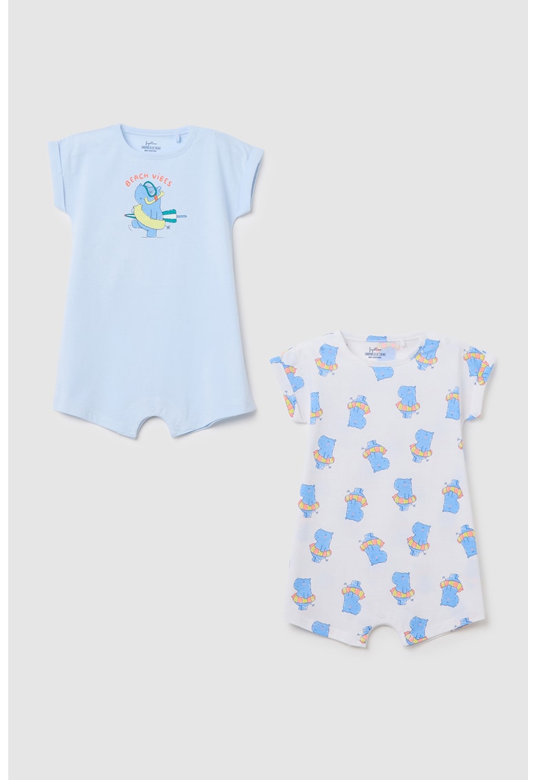 Set de body-uri cu imprimeu grafic - 2 piese