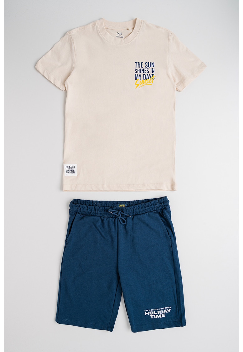 Set de tricou de bumbac si bermude