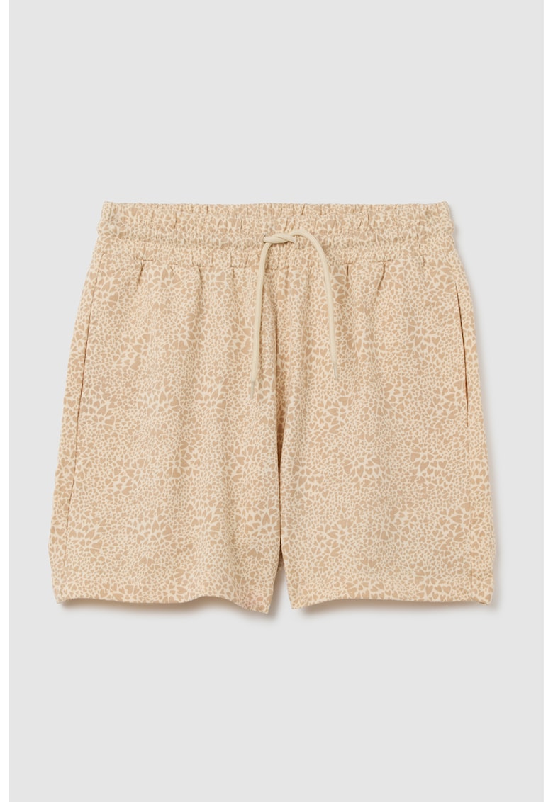 Pantaloni scurti cu snur de ajustare si model cu inimi