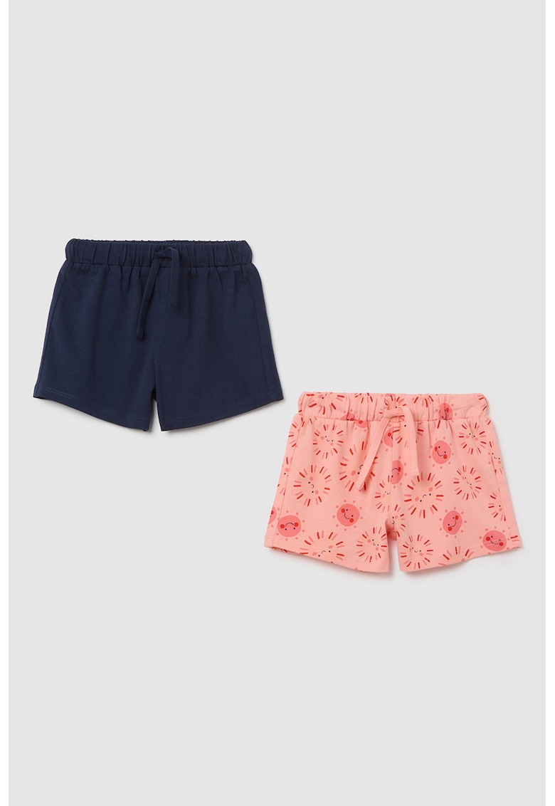 Set de pantaloni scurti cu snur de ajustare in talie - 2 perechi