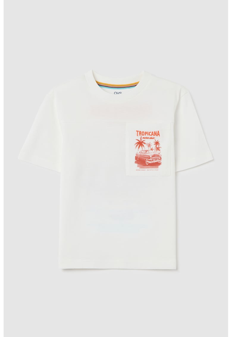 Tricou cu imprimeu cu masini