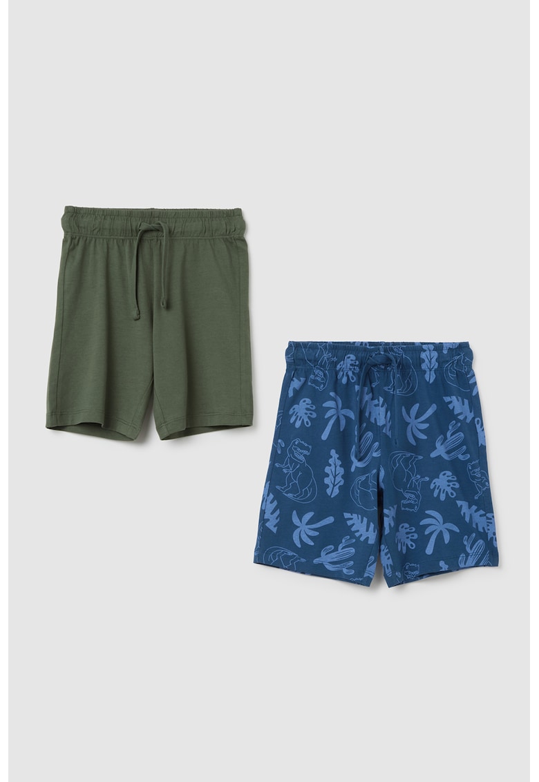 Set de pantaloni scurti cu snur de ajustare in talie - 2 piese