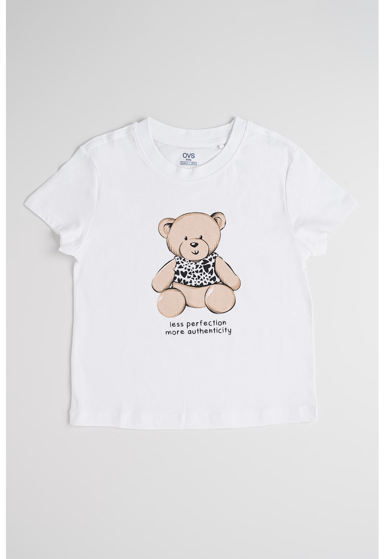 Tricou de bumbac cu imprimeu grafic si text