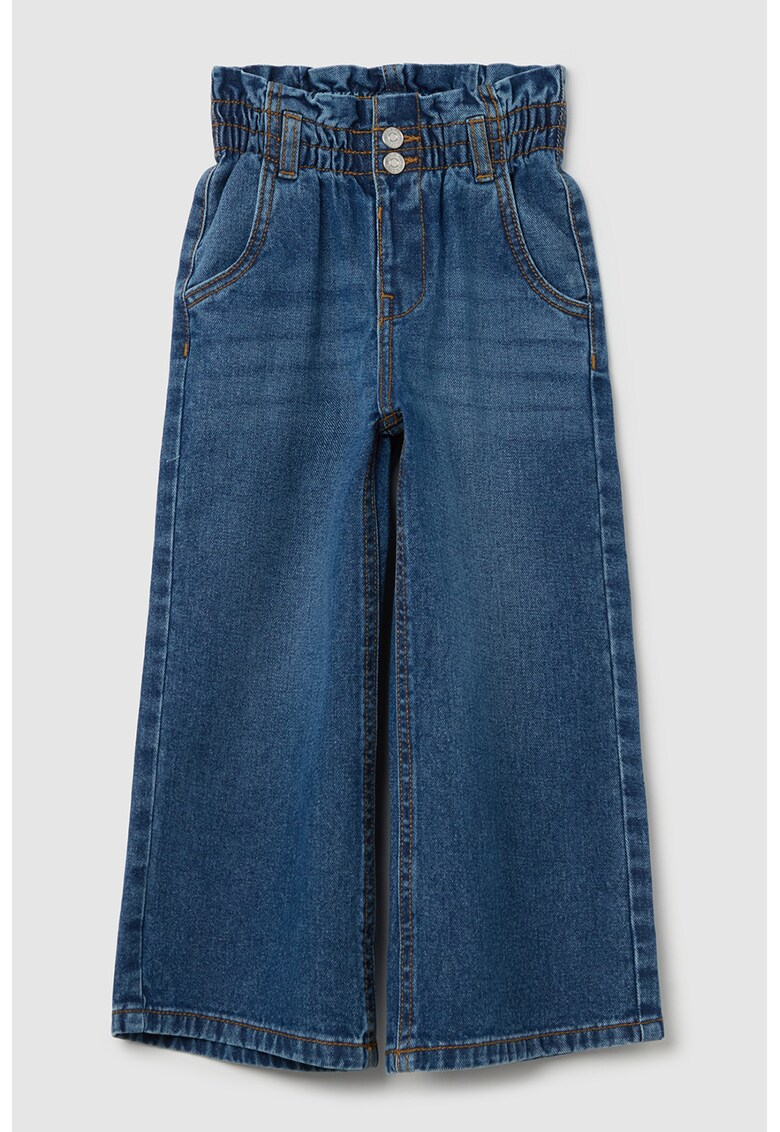 Blugi cu croiala ampla si talie elastica