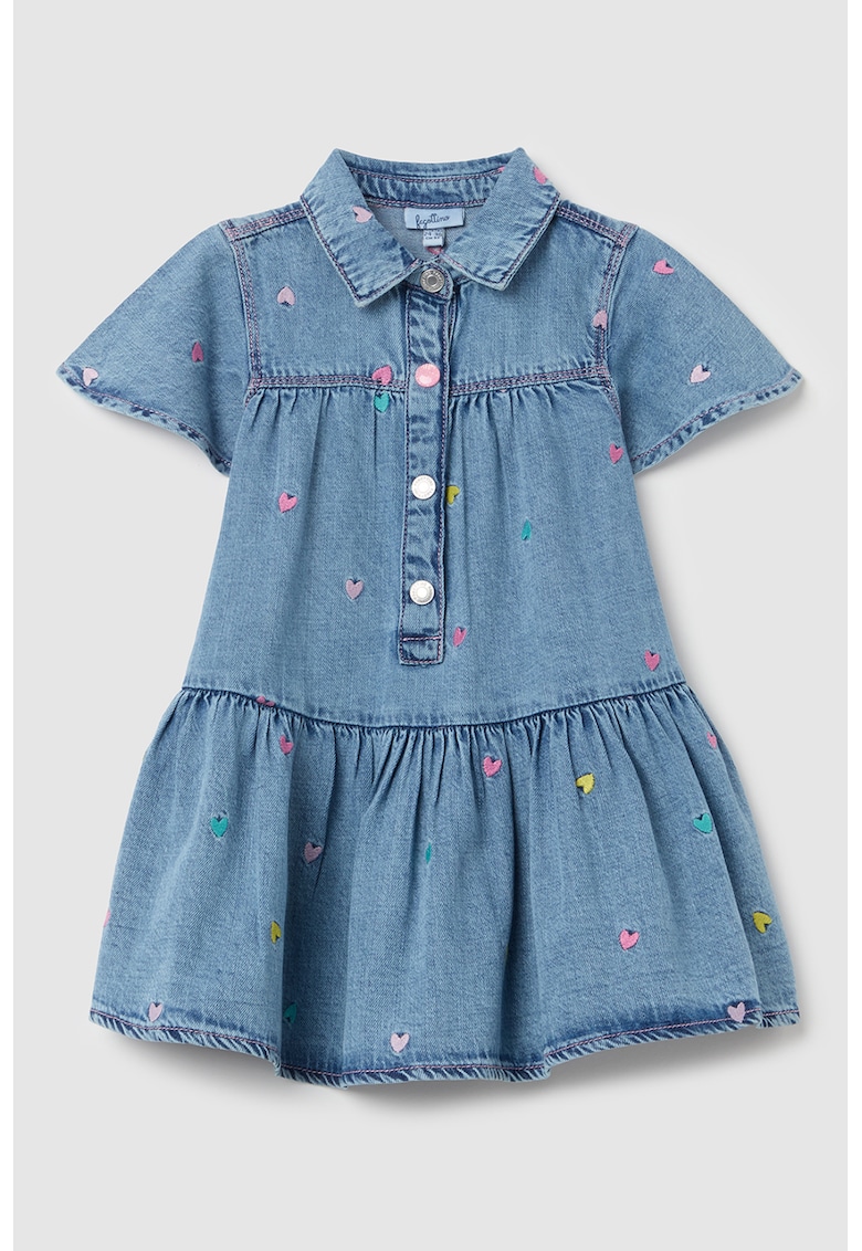 Rochie cu croiala in A din chambray