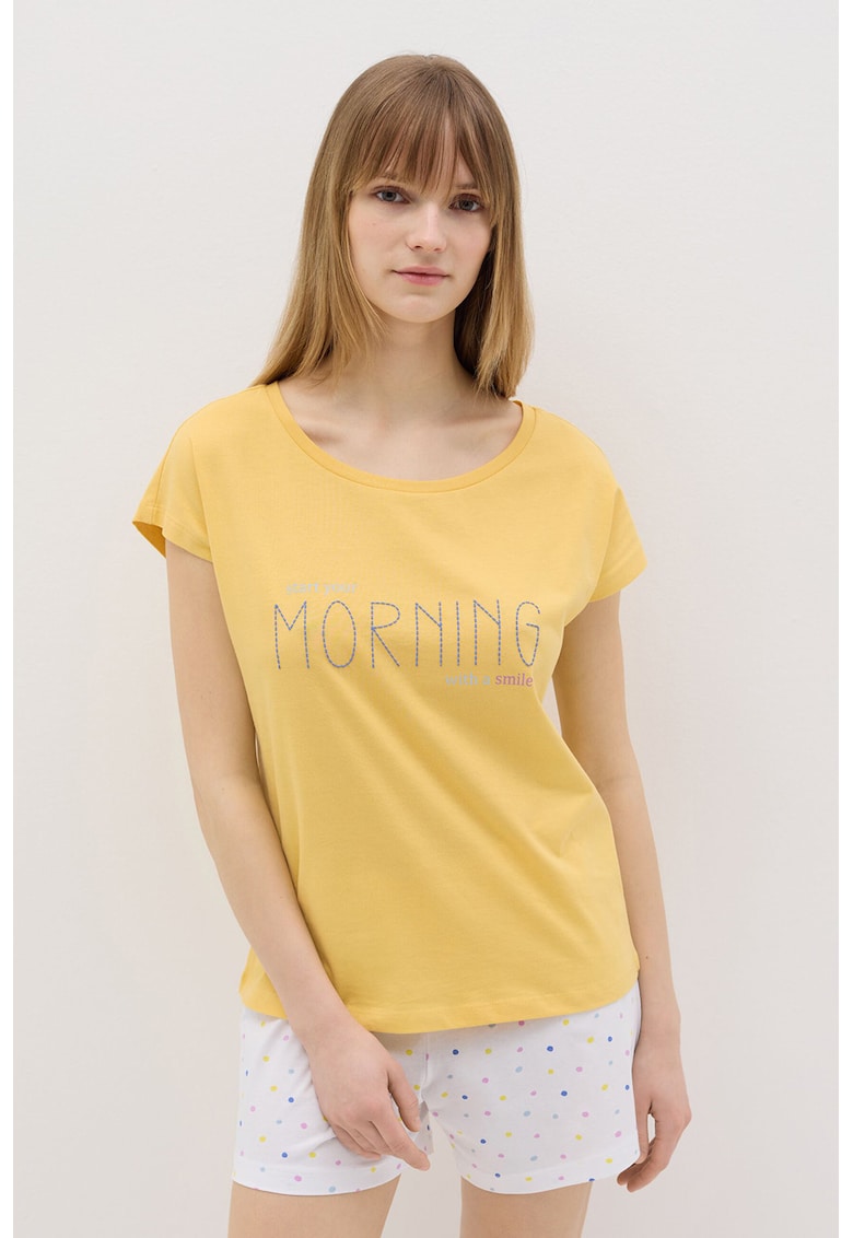 Pijama cu pantaloni scurti din bumbac