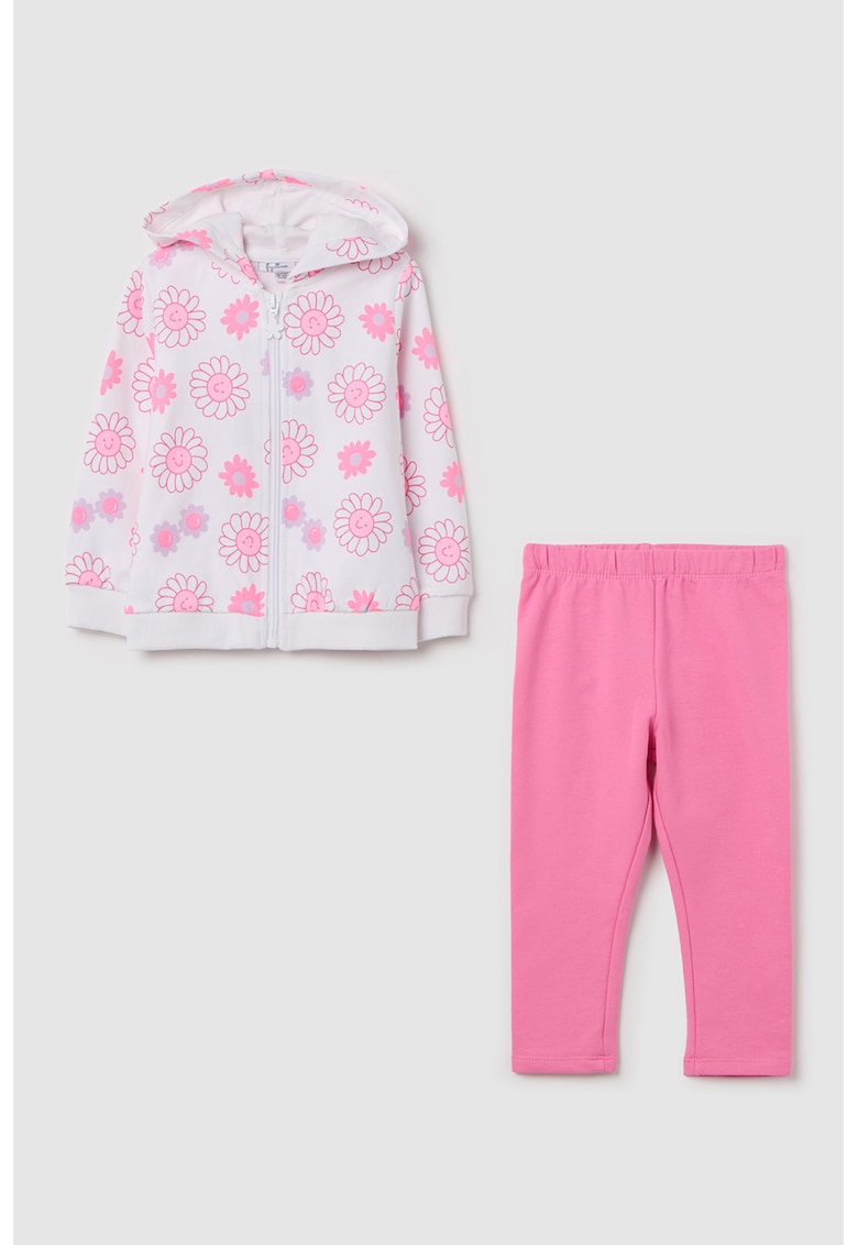 Trening din amestec de bumbac cu model floral