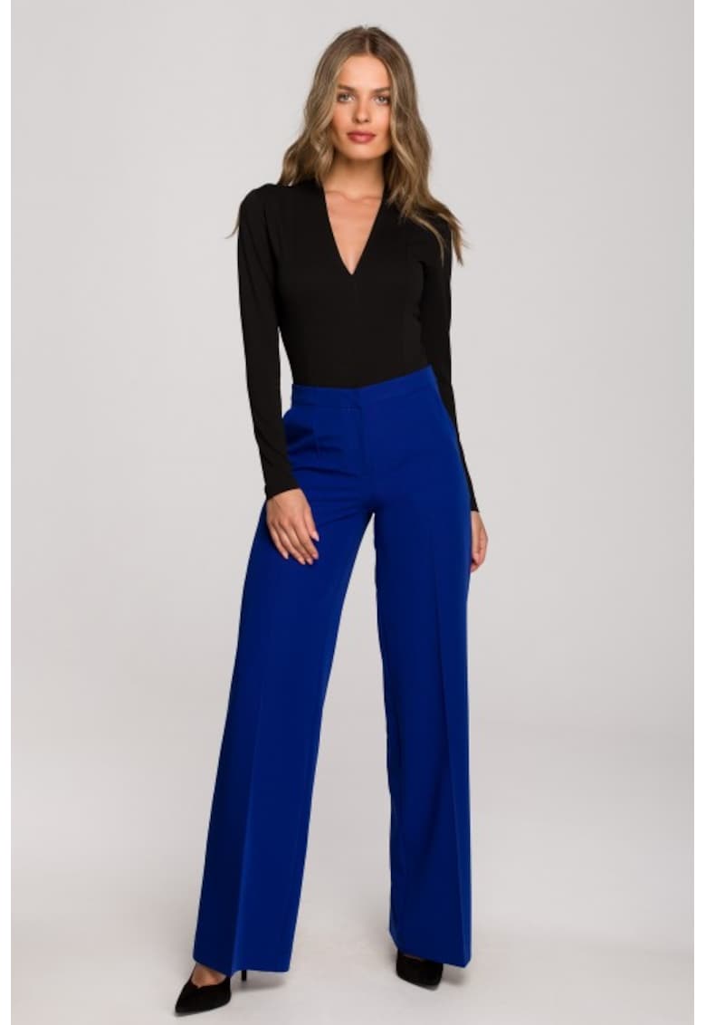 Pantaloni eleganti - evazata - Albastru - Albastru