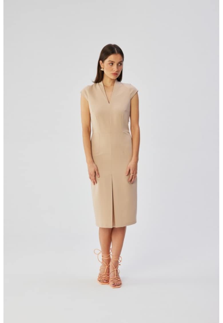 Rochie creion cu decolteu in V -