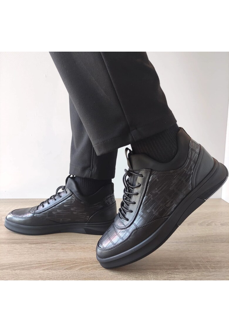 Ghete Casual Barbati Ch669-28 Negre + Gri - Negru + Gri - Gri