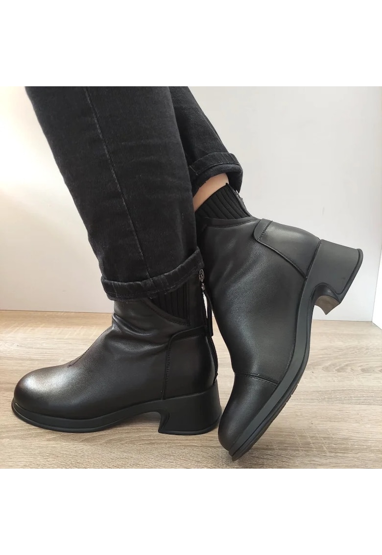 Ghete Casual Dama Ea868 Negre - Negru - Negru