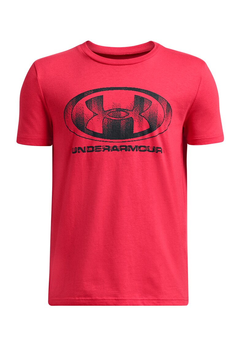 Tricou cu imprimeu logo - pentru fitness Glitch Lockertag - Negru/Rosu