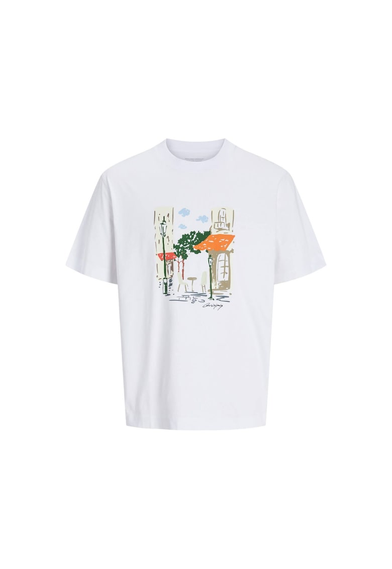 Tricou JACK &JONES Manchester Sketch 39271 - Alb