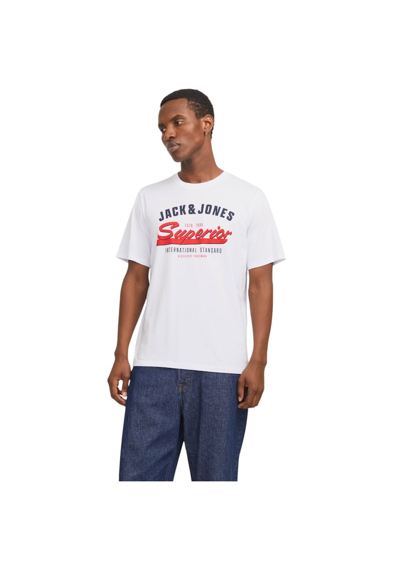 Tricou JACK &JONES Logo SS25 39196 - Alb