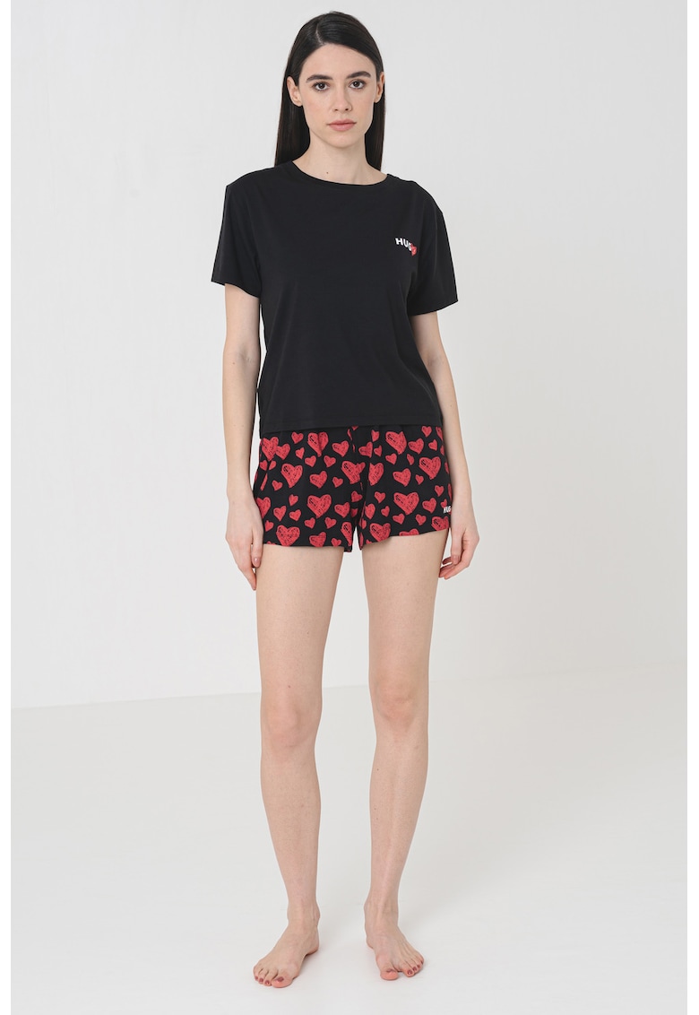 Hugo Tricou de pijama din amestec de modal Nikka - Negru