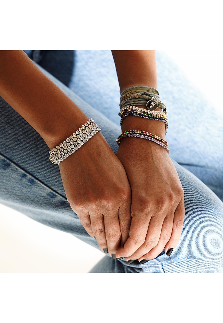 Set 3 Bratari Tennis Placate Cu Aur