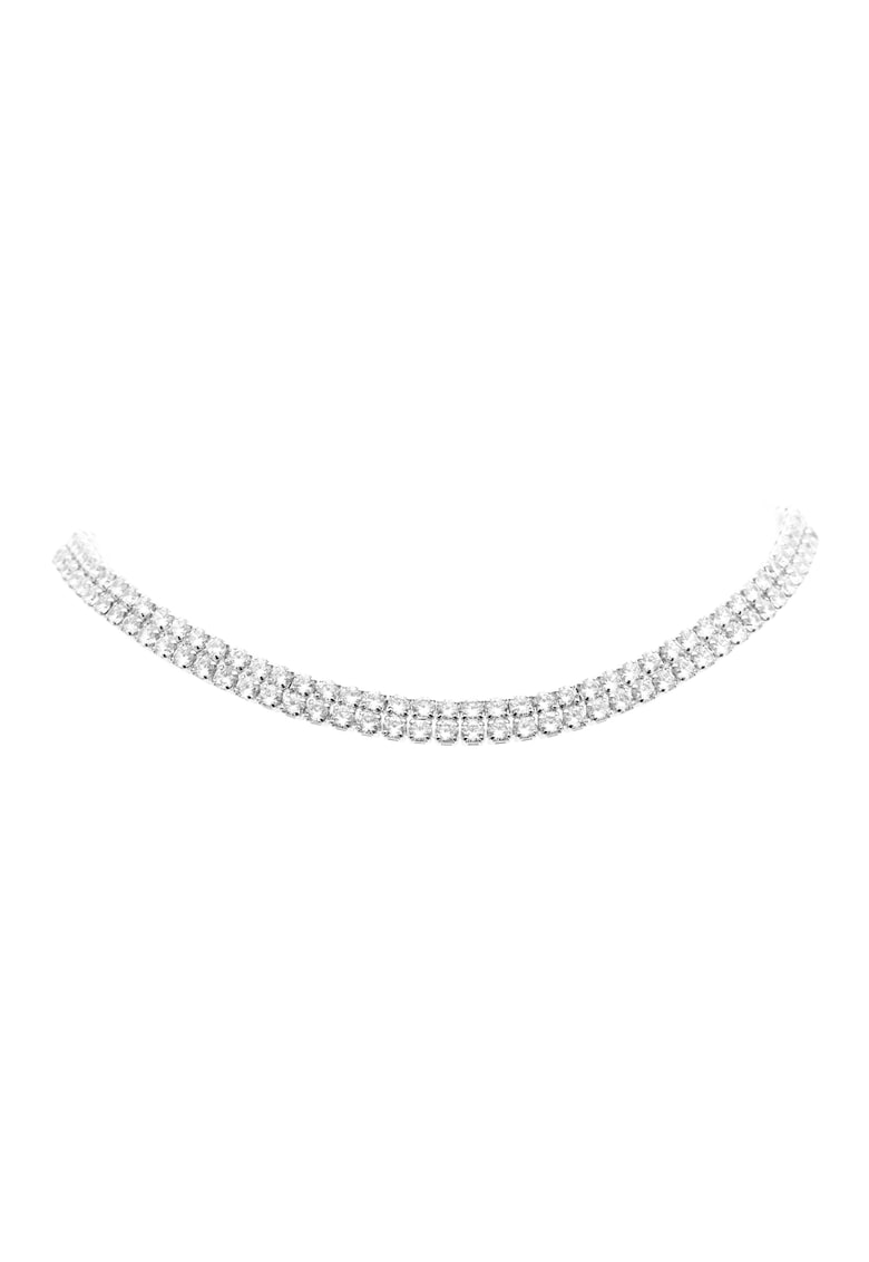 Chocker Tennis Placat Cu Aur Alb De 18K