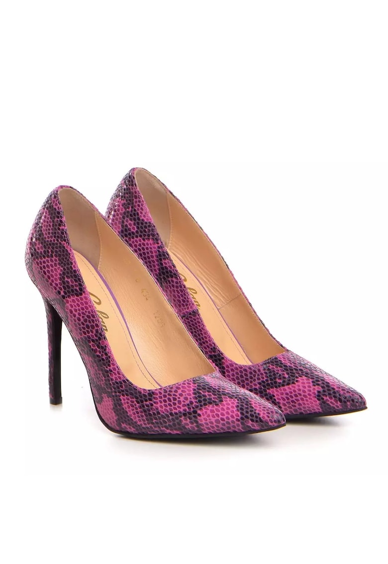 Pantofi model 1256 N animal print fuxia