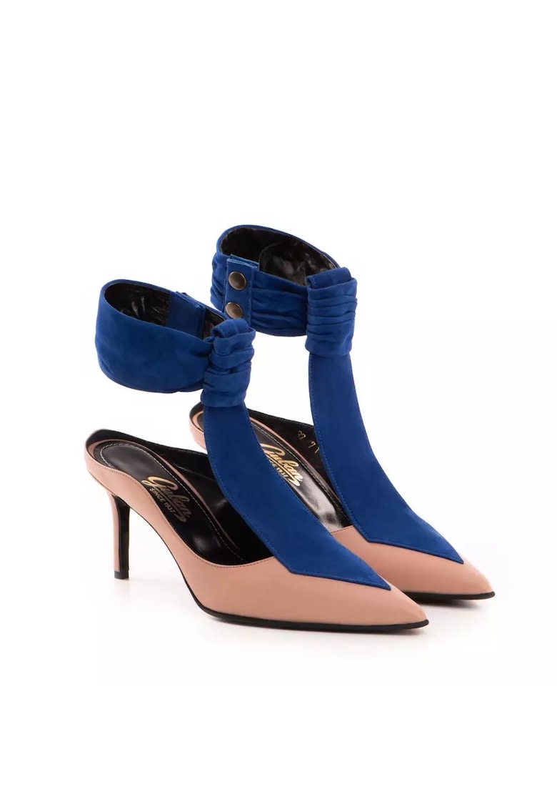 Pantofi  model 1469 N nude V albastru