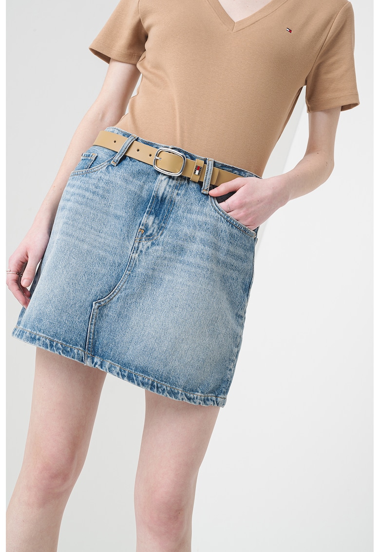 Fusta mini de denim - Albastru deschis