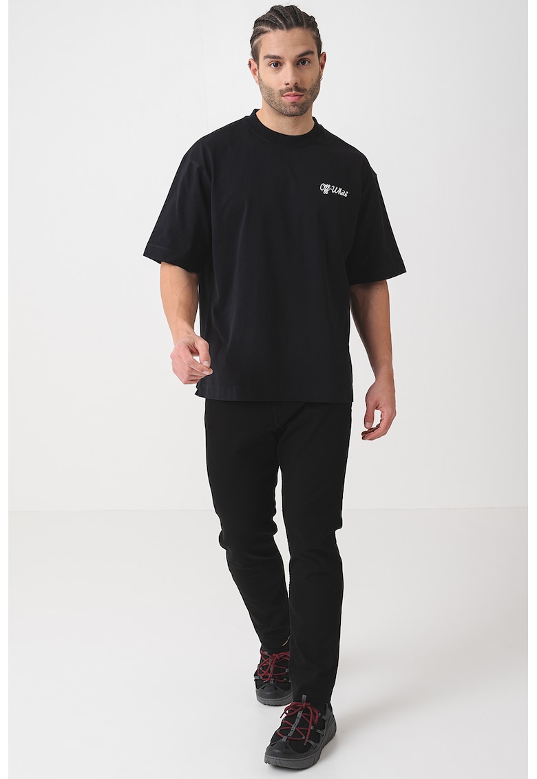 Tricou lejer de bumbac cu logo Tricou lejer de bumbac cu logo