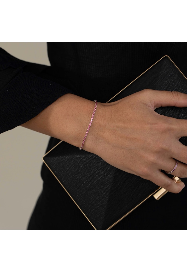 Bratara Argint Tennis Pink Bratara Argint Tennis Pink