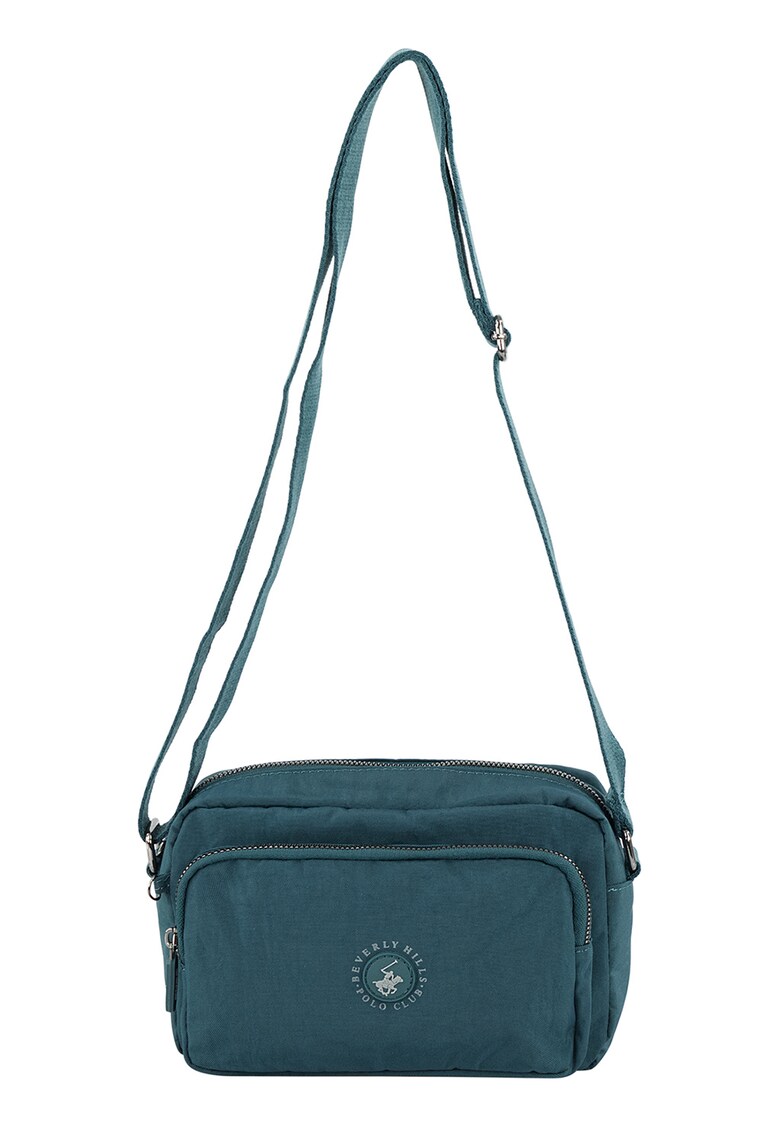 Geanta crossbody cu aplicatie logo