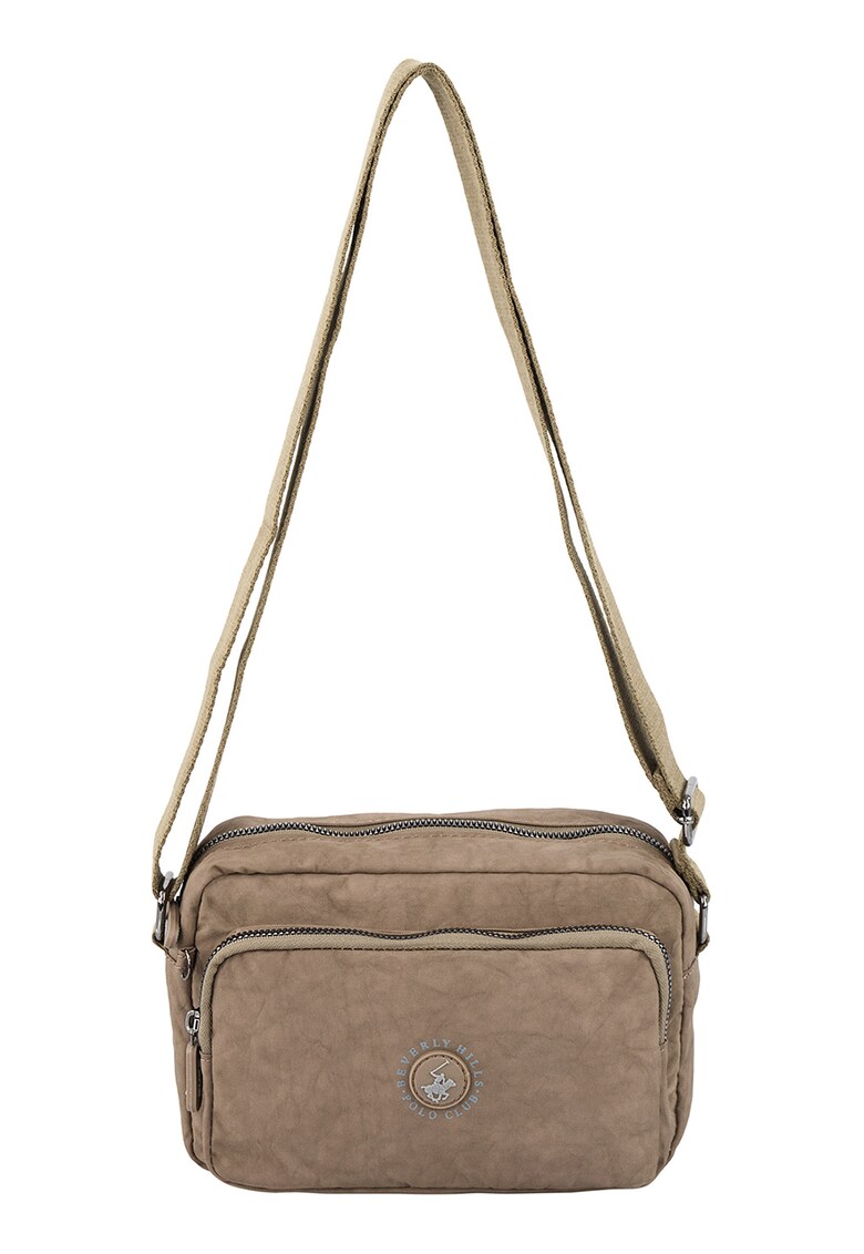 Geanta crossbody cu aplicatie logo