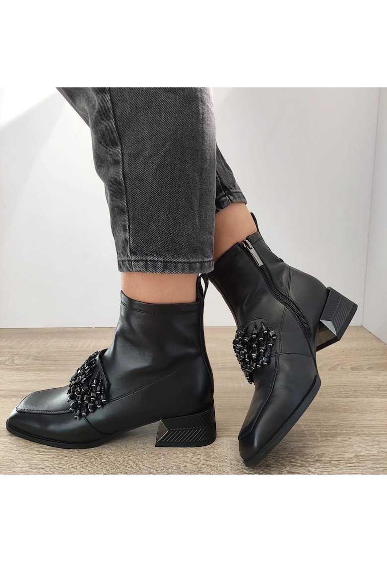 Ghete Elegante Dama M12-02A Negre - Negru