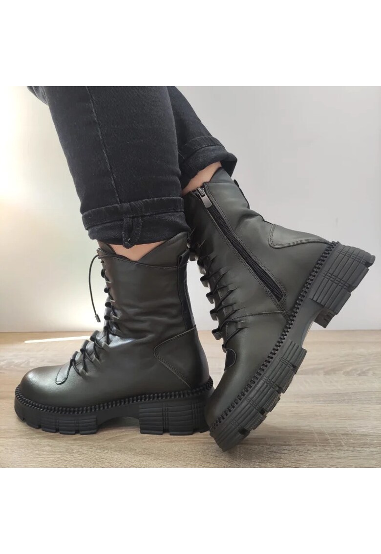 Ghete Casual Dama 5779 Verde Kaki - Kaki - Verde