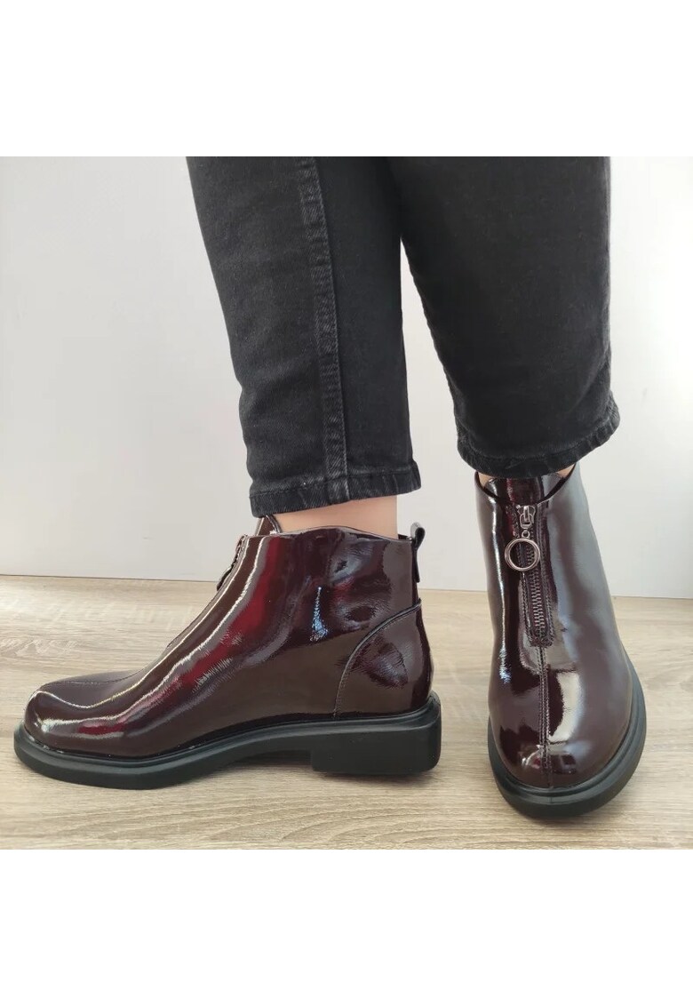 Ghete Casual Dama 450004 23-L Bordo Lac - Bordo - Visiniu