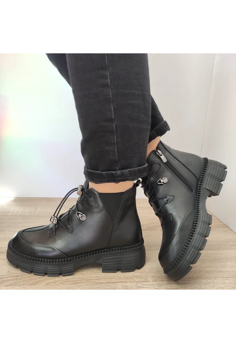 Ghete Casual Dama 5806 Negre - Negru - Negru