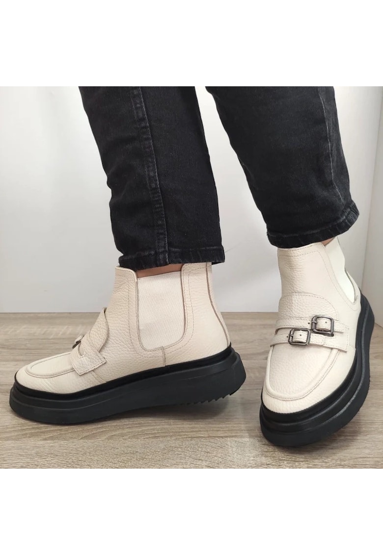 Ghete Casual Dama 4431 Crem - Crem